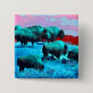 Buffaloes Button