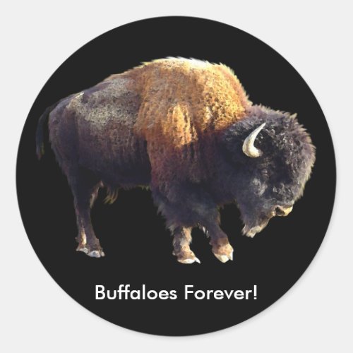 Buffaloes Forever Bison Lover Art Stickers