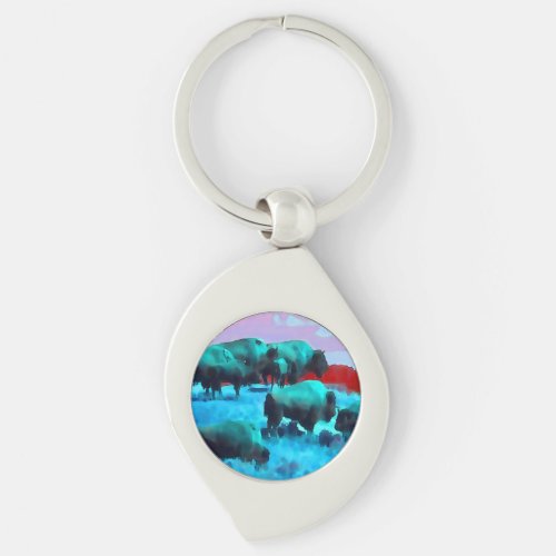 Buffaloes Keychain