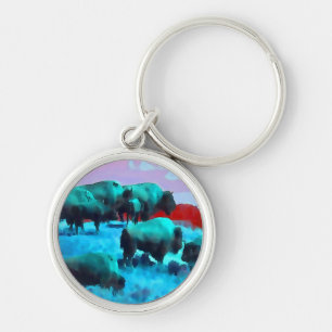 Buffaloes Keychain