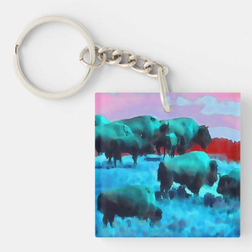 Buffaloes Keychain