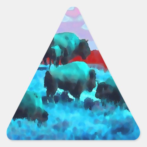 Buffaloes Triangle Sticker