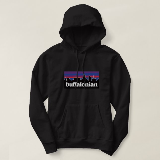 BUFFALONIAN  Buffalo NY skyline new york 716 bflo  Hoodie (Design Front)