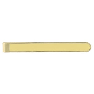 Buffed Leather Classic Complementary Color Gold Finish Tie Clip