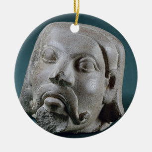 Buffed sandstone head of a foreigner, Sarnath, 3rd Ceramic Ornament