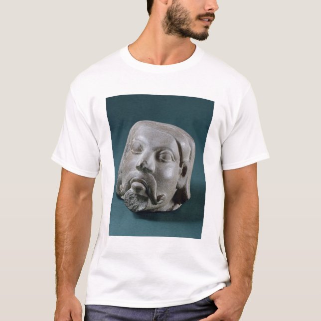 Buffed sandstone head of a foreigner, Sarnath, 3rd T-Shirt (Front)