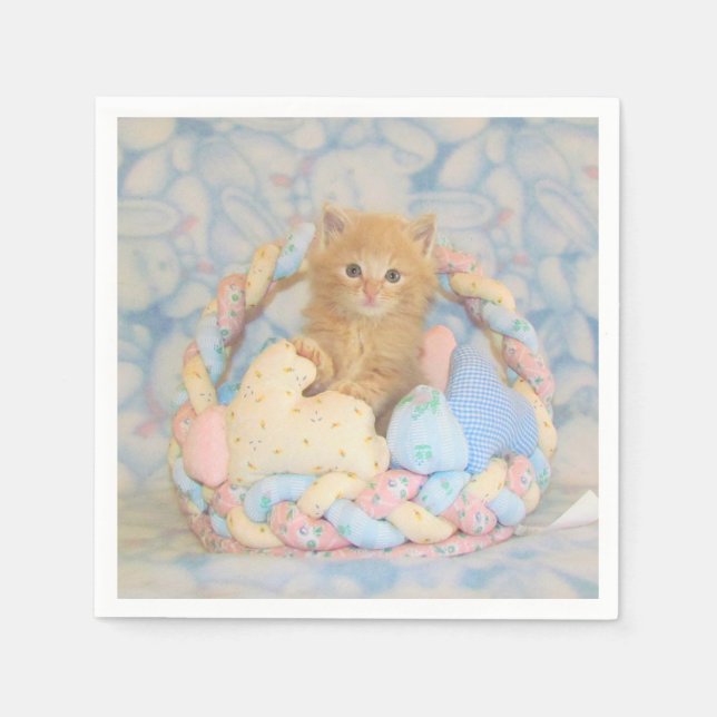 Buffington's Easter Basket - Cat / Kitten  Napkins (Front)