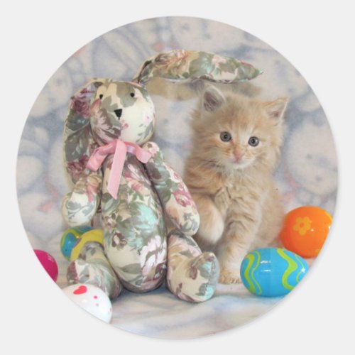 Buffingtons Easter Bunny  _ Cat  Kitten Stickers