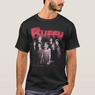 Buffy The Vampire Slayer Group Shot Vintage Chest T-Shirt