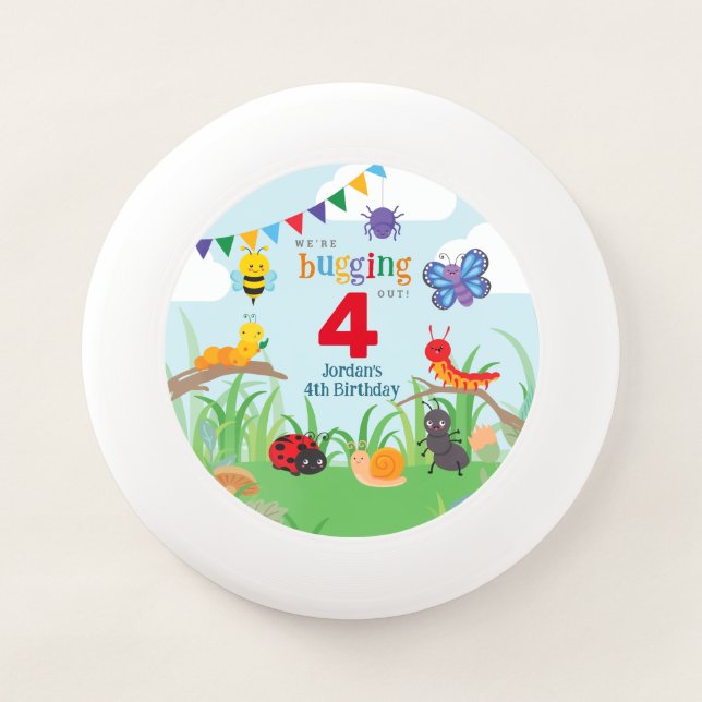 Bug Birthday Cute Colorful  Wham-O Frisbee (Front)