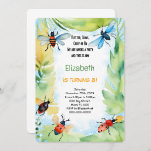 Bug Birthday Invitation