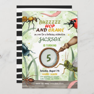 Bug Birthday Kids Invitation