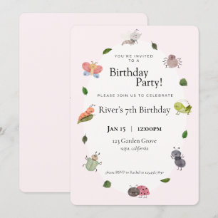Bug Birthday Party Invitation