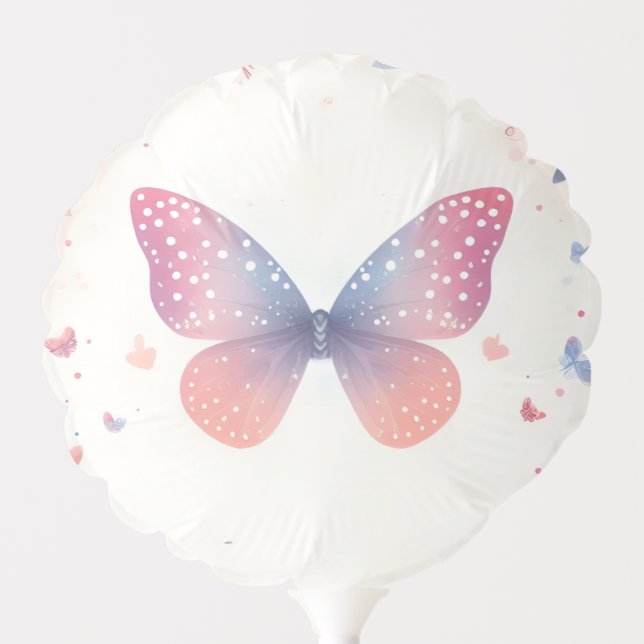 Bug Boho Soft Glow Live Butterfly Baby Shower Balloon (Front)