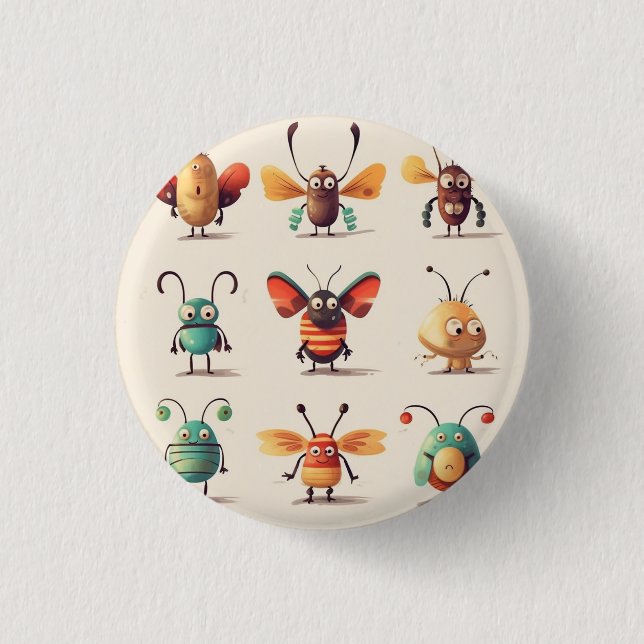 bug, creature bagde, button, pin, weird pin (Front)