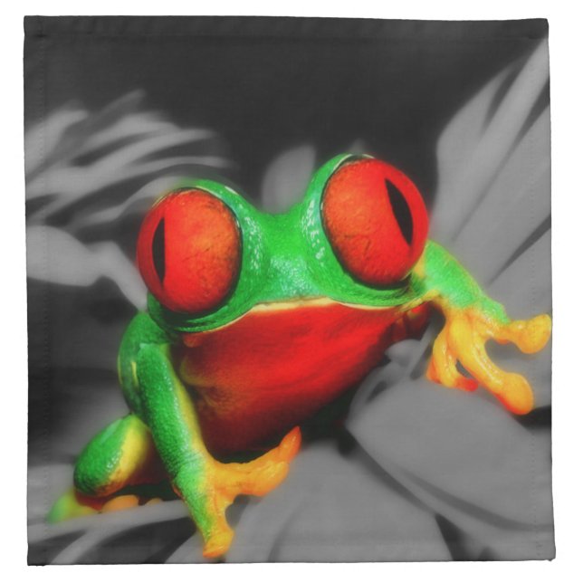 Bug-Eyed Frog Cloth Napkin (Front)