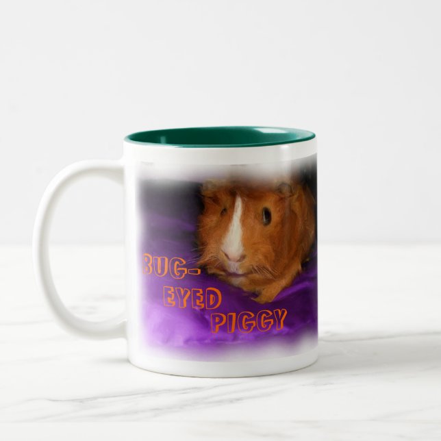 BUG-EYED PIGGY Guinea Pig Mug (Left)