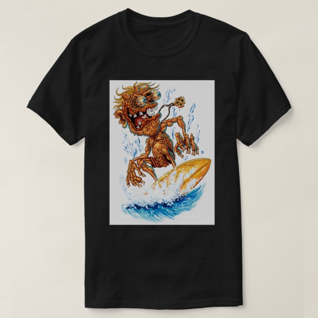 Bug Eyed Surf Monster T-Shirt (Design Front)
