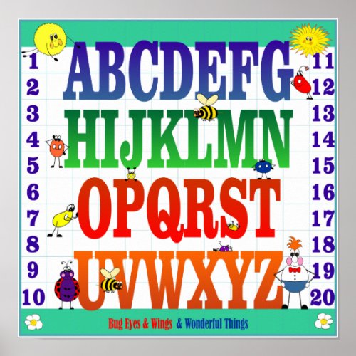 Bug Eyes  Wings ABCs  123s Poster