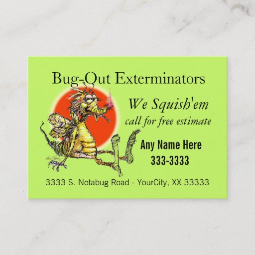 Customizable Bug-Fix Business Cards