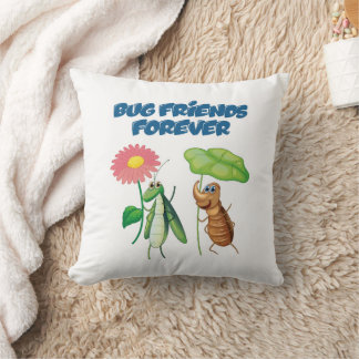 Bug Friends Forever Throw Pillow