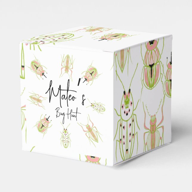 Bug Hunt Insect Birthday Hand Drawn    Favor Boxes (Front Side)