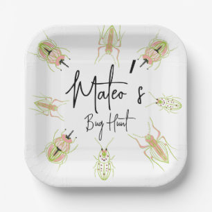 Bug Hunt Insect Birthday Hand Drawn Paper Plates