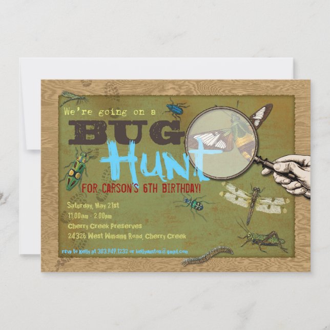 Bug Hunt Insect Party Invitation (Front)
