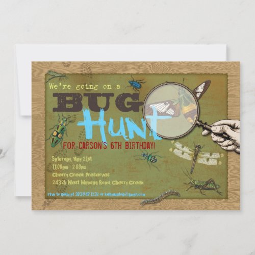 Bug Hunt Insect Party Invitation