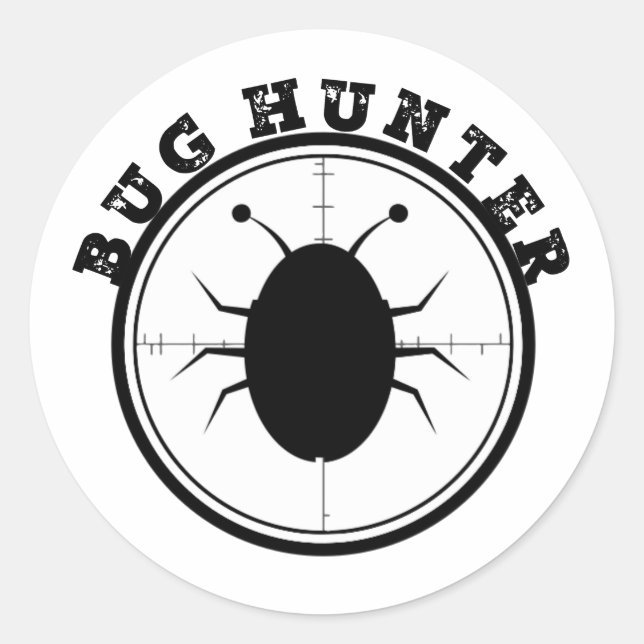 Bug hunter for cybersecurity specialist classic round sticker (Front)