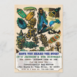 Bug Insect Birthday Invitation