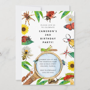 Bug Insect Boy Birthday Invitation