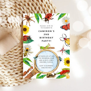 Bug Insect Boy Birthday Invitation