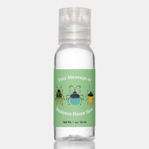 Bug Insect Business Name Logo Message Hand Sanitizer