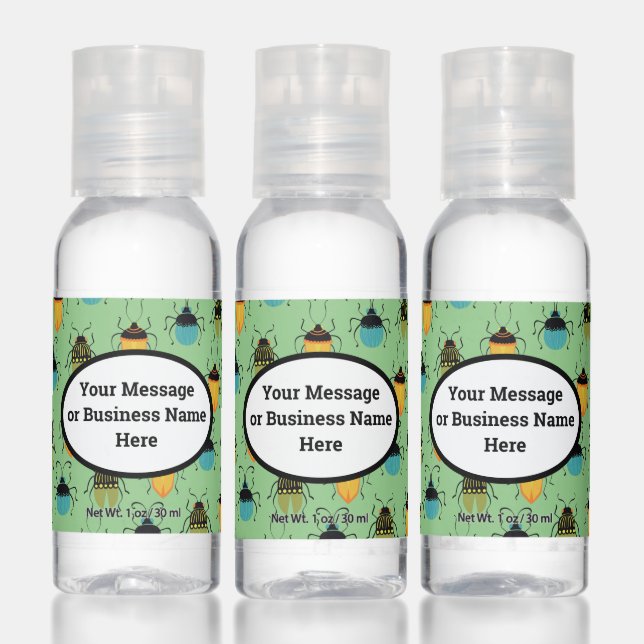 Bug Insect Business Name Logo Message Hand Sanitizer (Set)