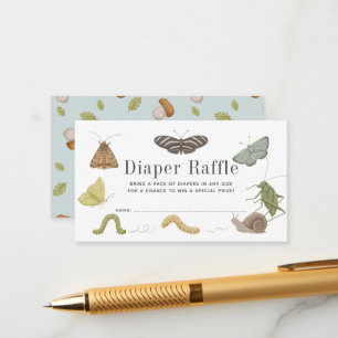 Bug Insects Baby Shower Diaper Raffle Ticket Enclosure Card