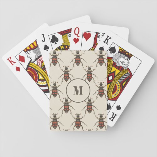 Bug Insects Crawly Creatures Vintage Insect     Playing Cards