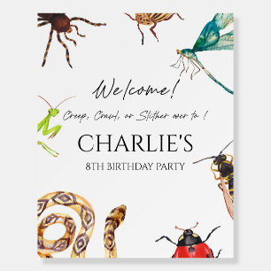 Bug Invitation, Outdoor Birthday, Bug Party, Creep Foam Board