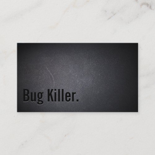 Bug Killer Pest Control Elegant Black Business Card