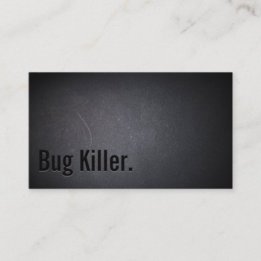 Customizable Professional Black Out Bug Killer Business Card