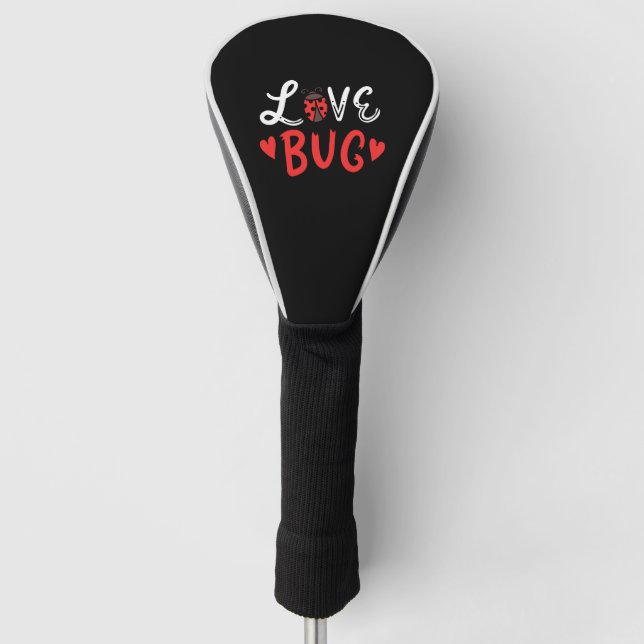 Bug Ladybug Valentines Day Love Heart 70s Golf Head Cover (Front)