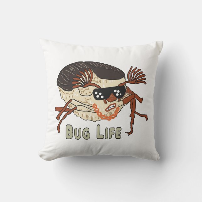 Bug Life Throw Pillow (Front)