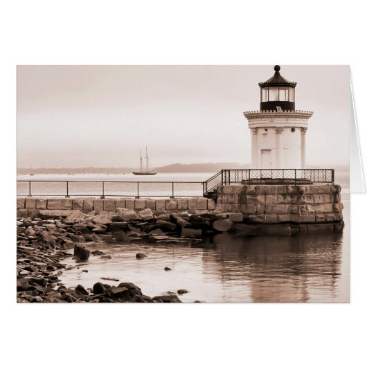 Bug Light, Portland Breakwater Light Card (Front Horizontal)