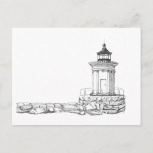 Bug Light Sketch Postcard