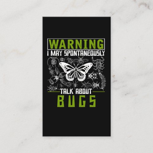 Bug Lover Funny Insects Entomologist Funny Science Business Card