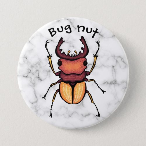Bug Nut Beetle Insect Art Entomology Button