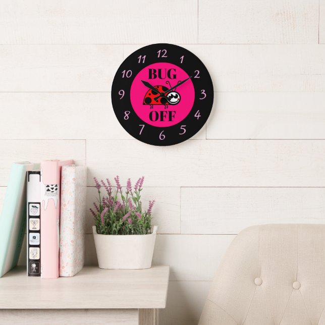 Bug Off Clock (Reading Room)