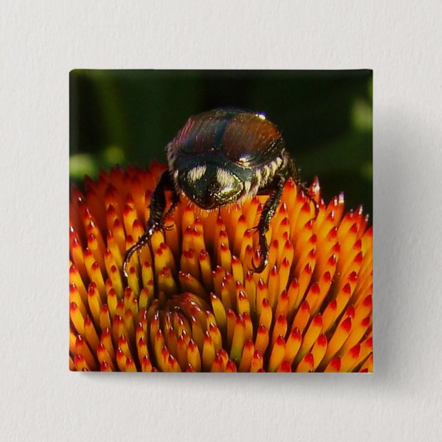 Bug on Flower Button (Front)