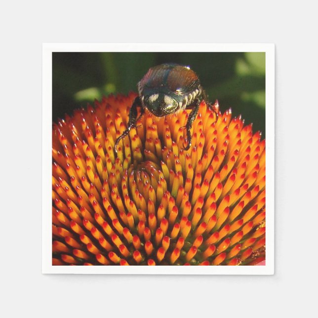 Bug on Flower Napkins (Front)
