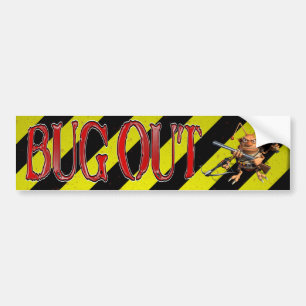 Bug-Out Cockroach Bumper Sticker